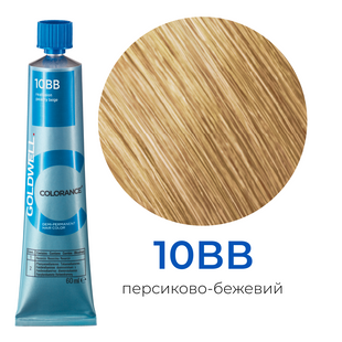 Безаміачна тонуюча фарба для волосся Goldwell Colorance 60 мл 10BB персиково-бежевий 4021609215448 фото
