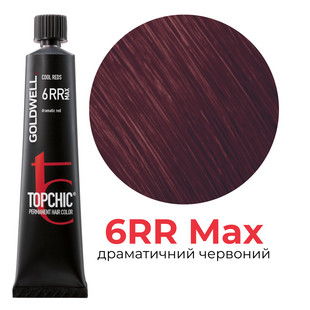 Профессиональная краска для волос Goldwell Topchic 60 мл 6RR MAX драматический красный 4021609001096 фото