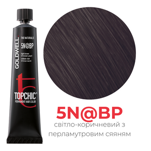 Професійна фарба для волосся Goldwell Topchic 60 мл 5N@BP світло-коричневий з перламутровим сяянням 4021609019138 фото