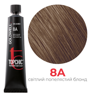Професійна фарба для волосся Goldwell Topchic 60 мл 8A світлий попелястий блондин 4021609000471 фото