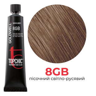 Професійна фарба для волосся Goldwell Topchic 60 мл 8GB світлорусявий блондин сахара світлобежевий 4021609000402 фото