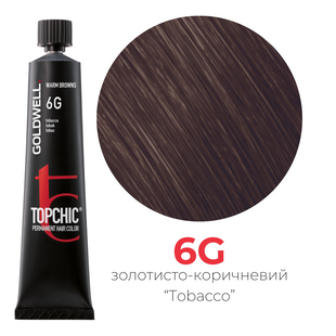 Професійна фарба для волосся Goldwell Topchic 60 мл 6G золотисто-коричневий тютюн 4021609000600 фото