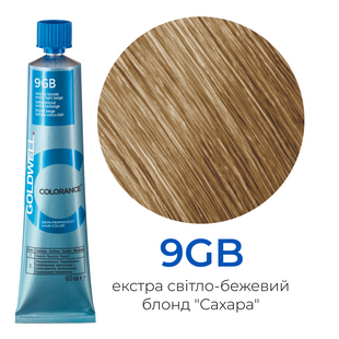 Безаміачна тонуююча фарба для волосся Goldwell Colorance 60 мл 9GB екстра світло-бежевий блонд "Сахара" 4021609215615 фото