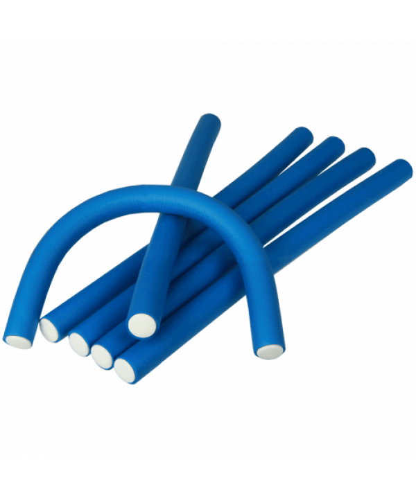 Hairway Гнучкі бігуді сині, довжина 180 мм d 15